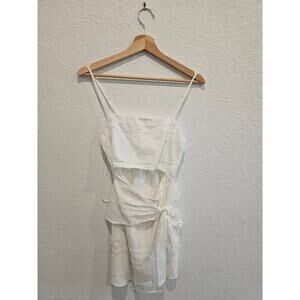 Cotton candy White cotton mini  dress sz small